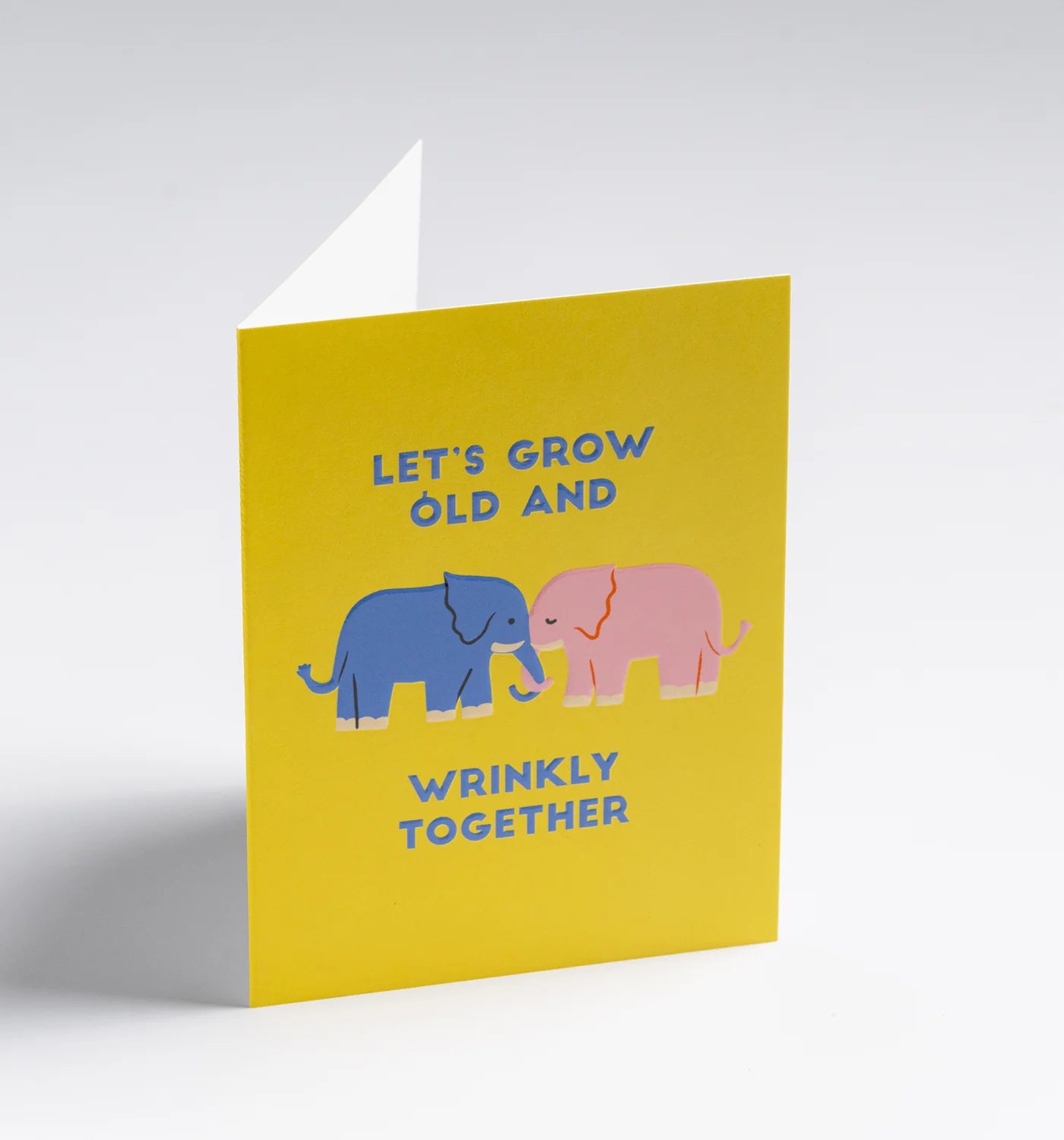 Elephants Let's Grow Old and Wrinkly Together Mini Card