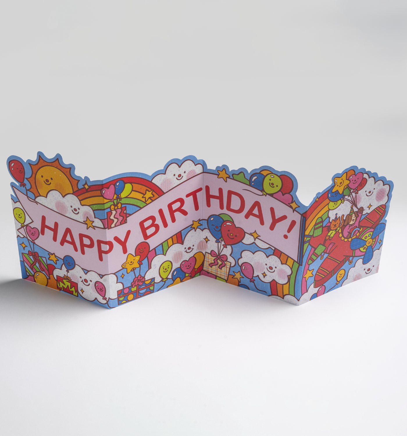 Birthday Plane Concertina Card