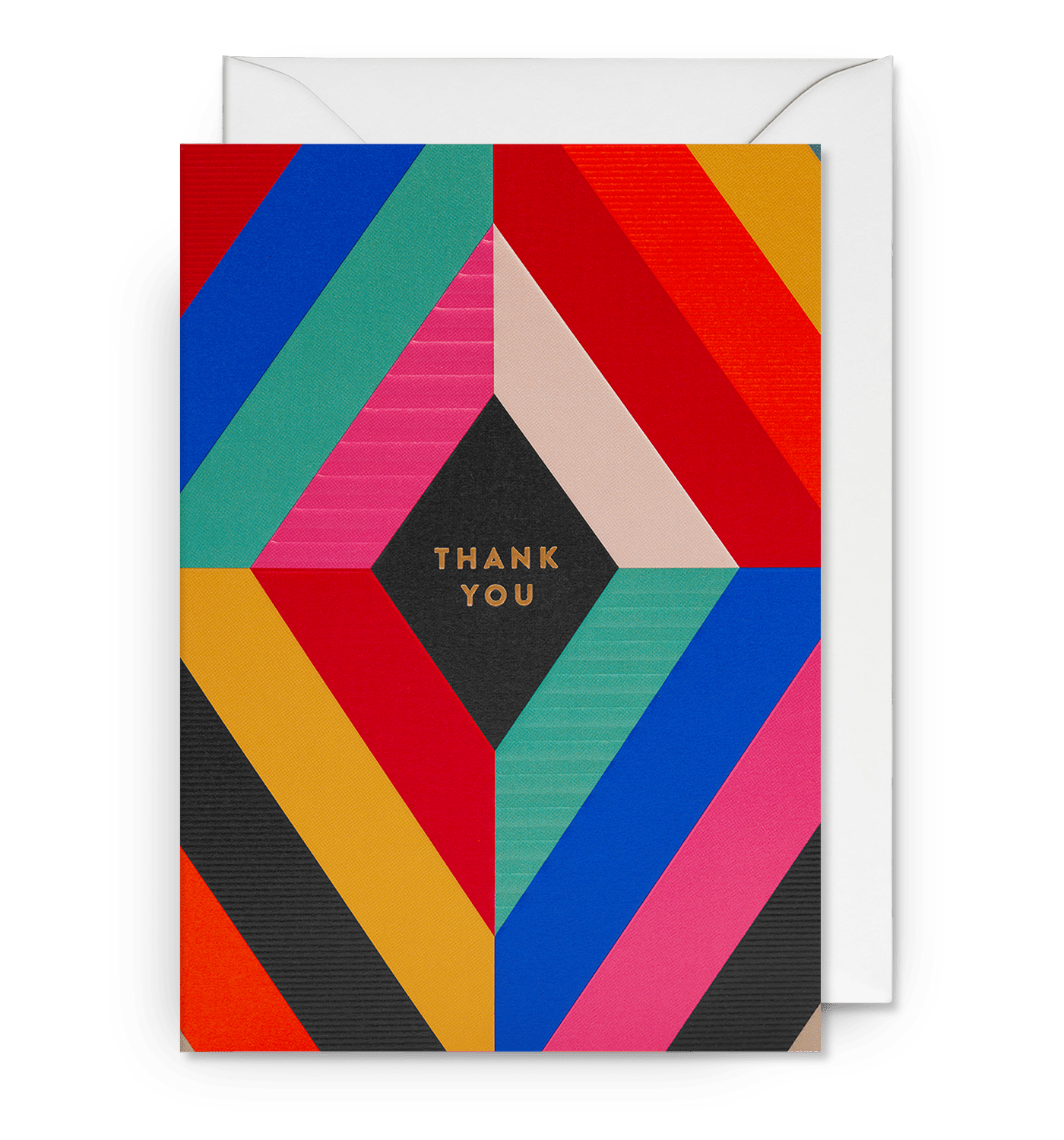 Bright Textured Pattern Thank You Card - UniqueEntity Art