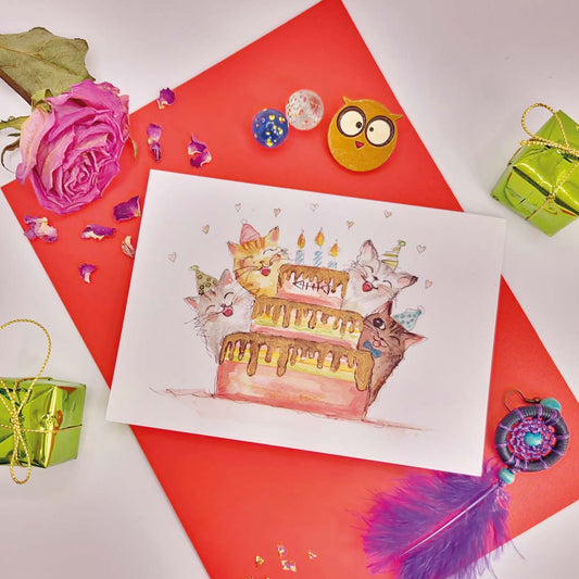 Cat - tastic Birthday - UniqueEntity Art