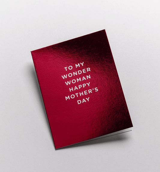 Cherished - To My Wonder Woman Happy Mother's Day - Mini Card - UniqueEntity Art
