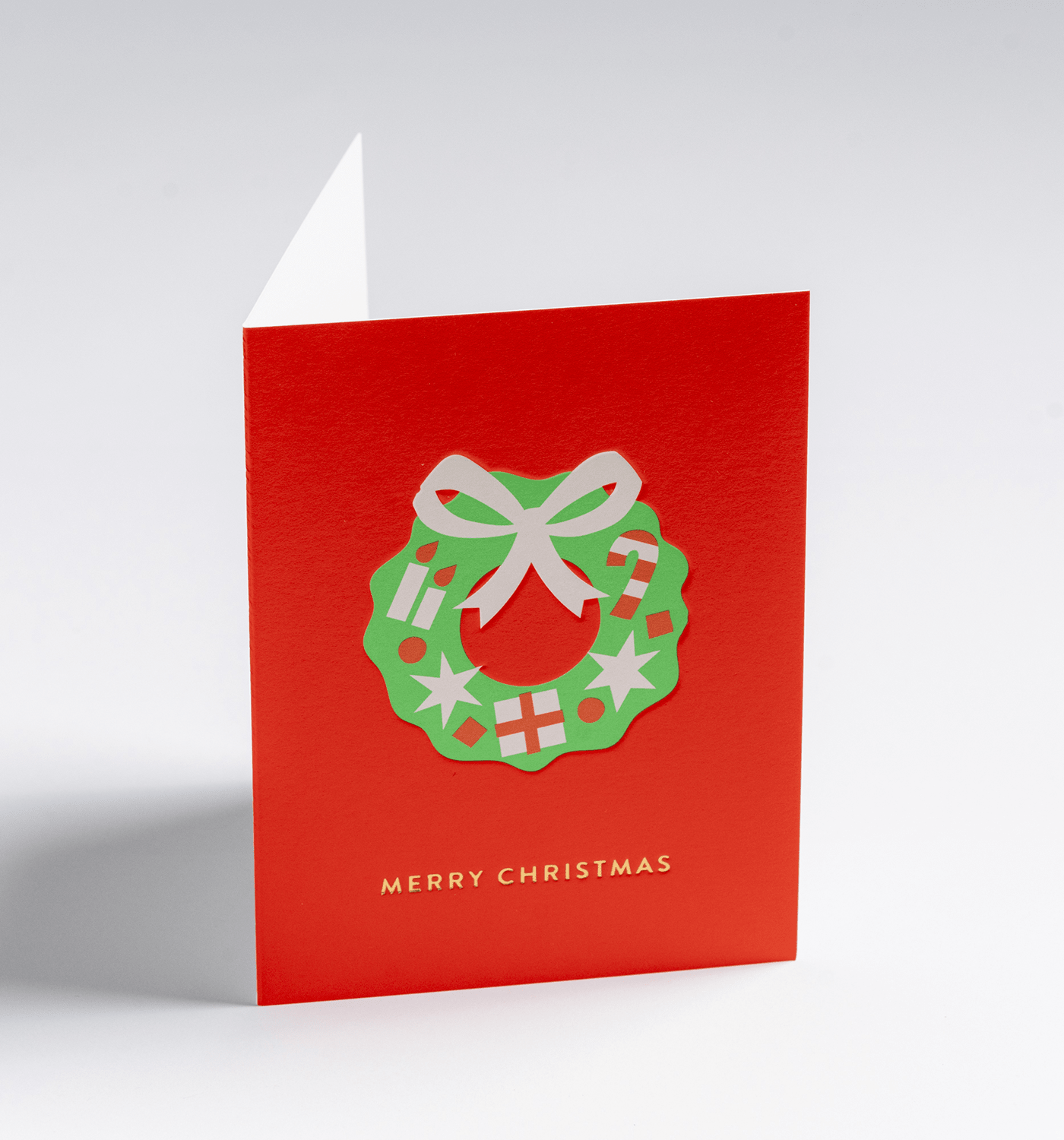 Festive Wreath Mini Christmas Card - UniqueEntity Art