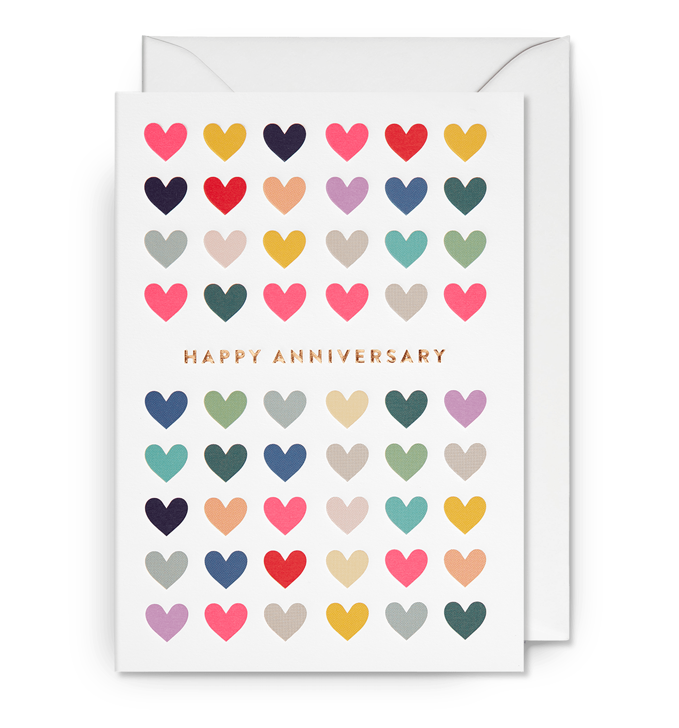 Heart Patterned Anniversary Card - UniqueEntity Art