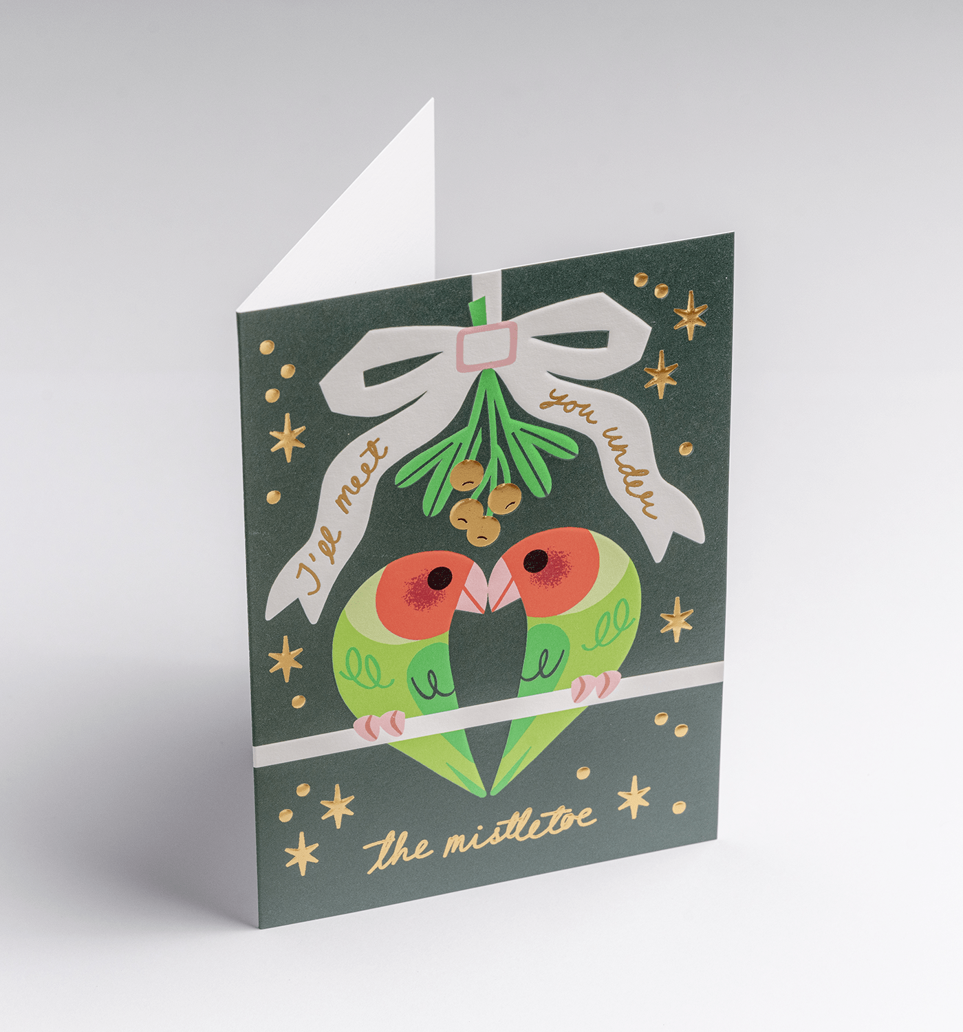 Ill Meet You Under The Mistletoe Christmas Card - UniqueEntity Art