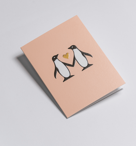 Love Heart Penguins - UniqueEntity Art