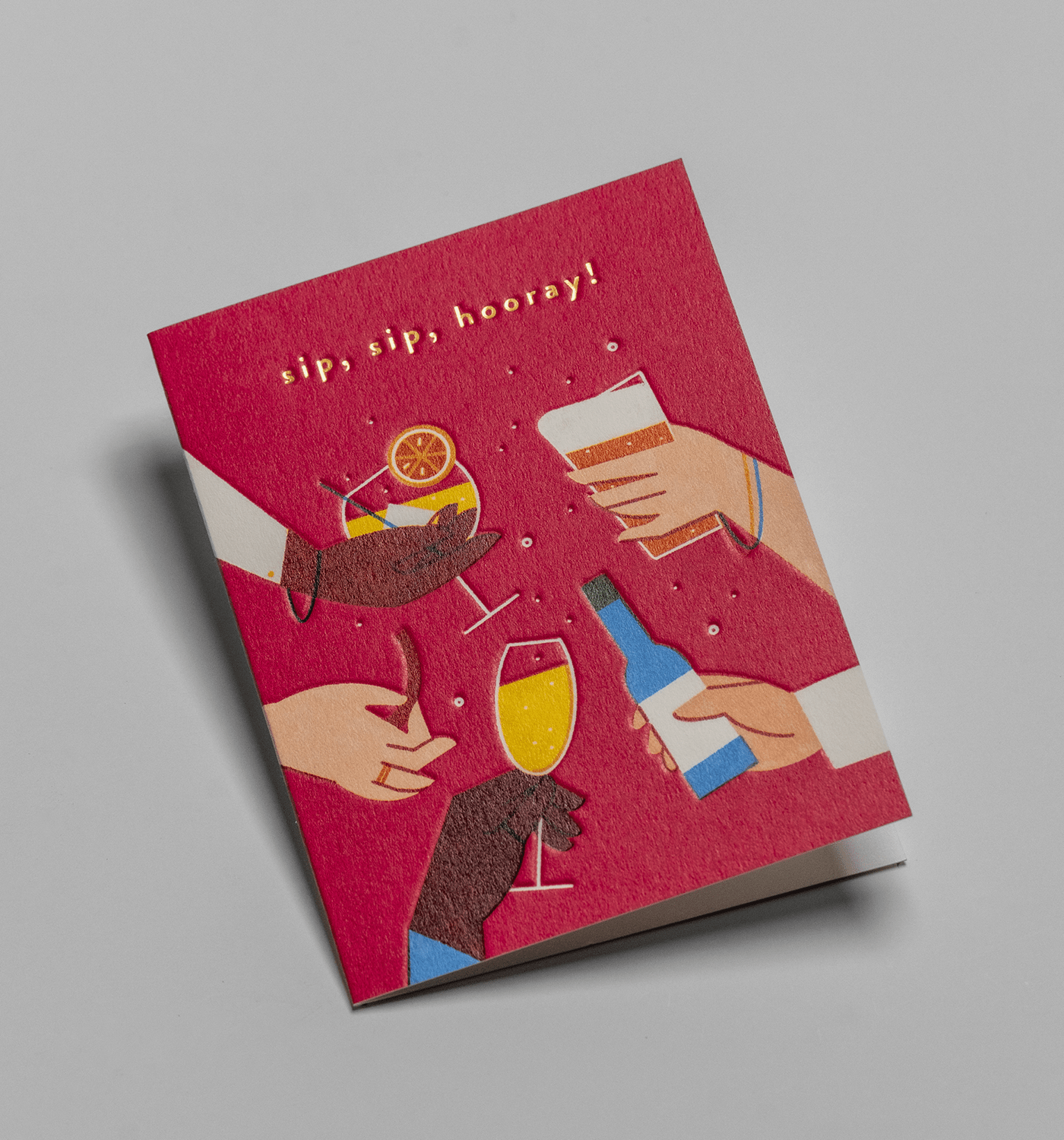 Molly McCammon - Sip, Sip, Hooray - Mini cards - UniqueEntity Art