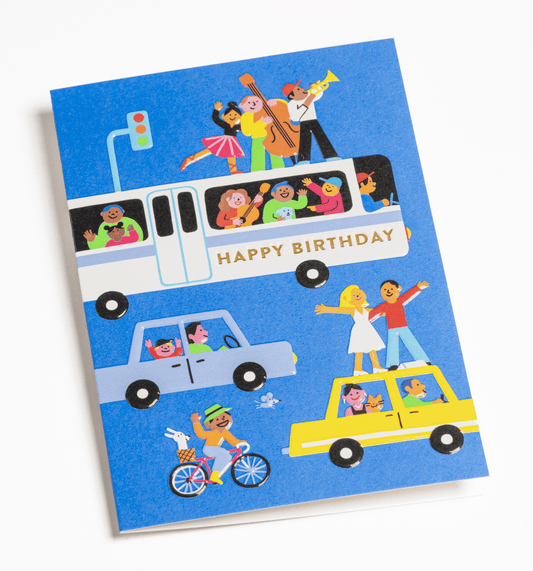 Party On Broadway Birthday Card - UniqueEntity Art