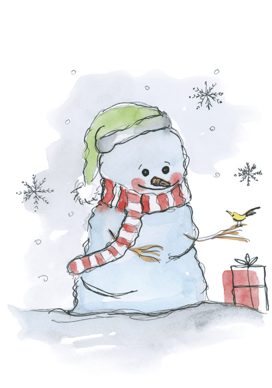 Snowman's Serenity - UniqueEntity Art