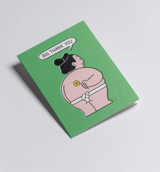 Sumo Mini Thank You Mini Card - UniqueEntity Art