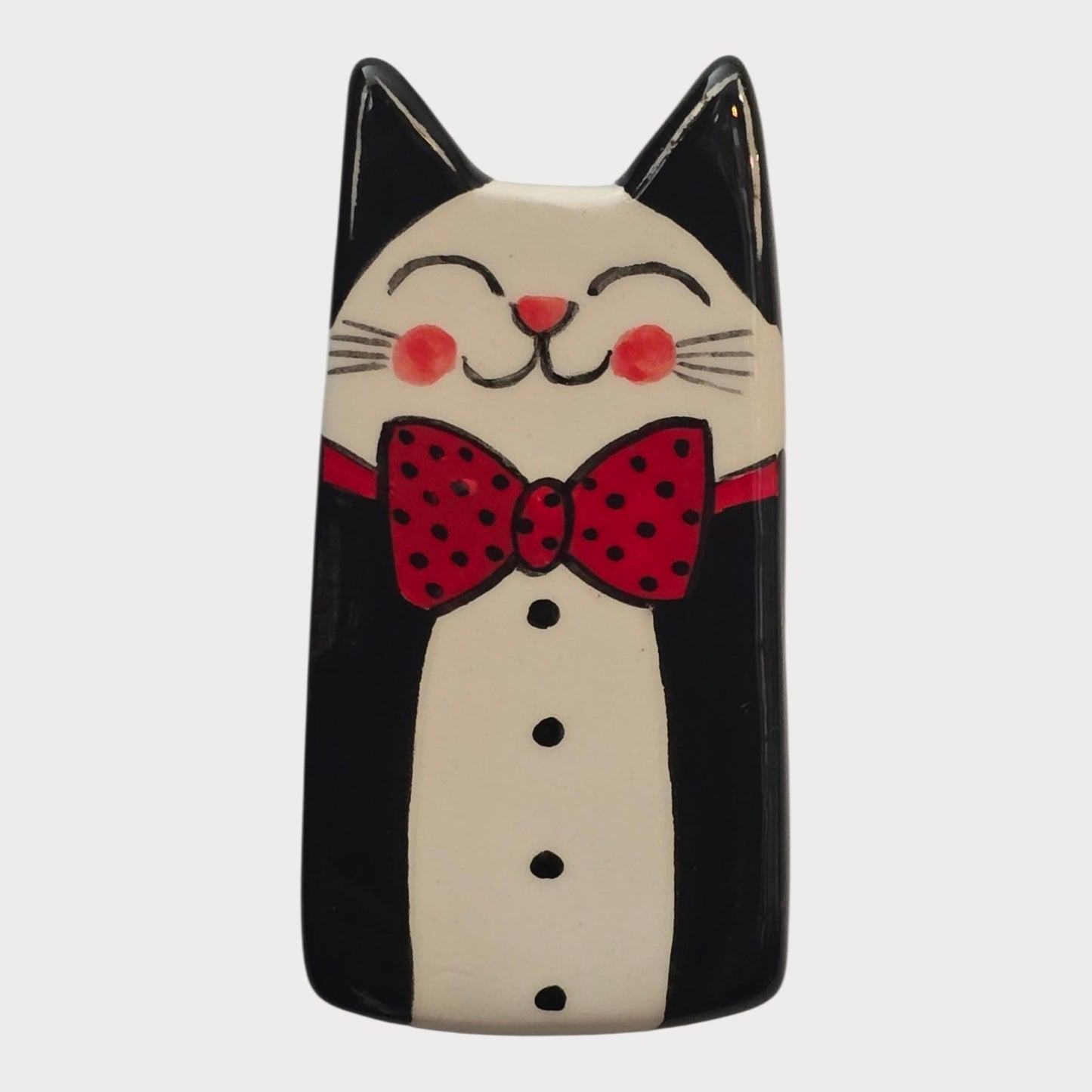 Tuxedo Cat Red Bowtie - UniqueEntity Art
