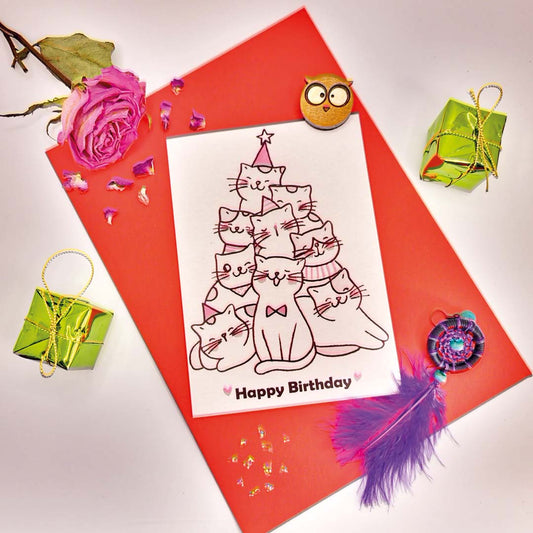 Birthday Cats - UniqueEntity Art