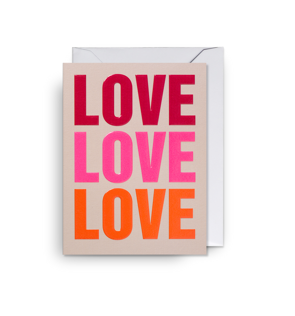 Love, Love, Love Mini Card
