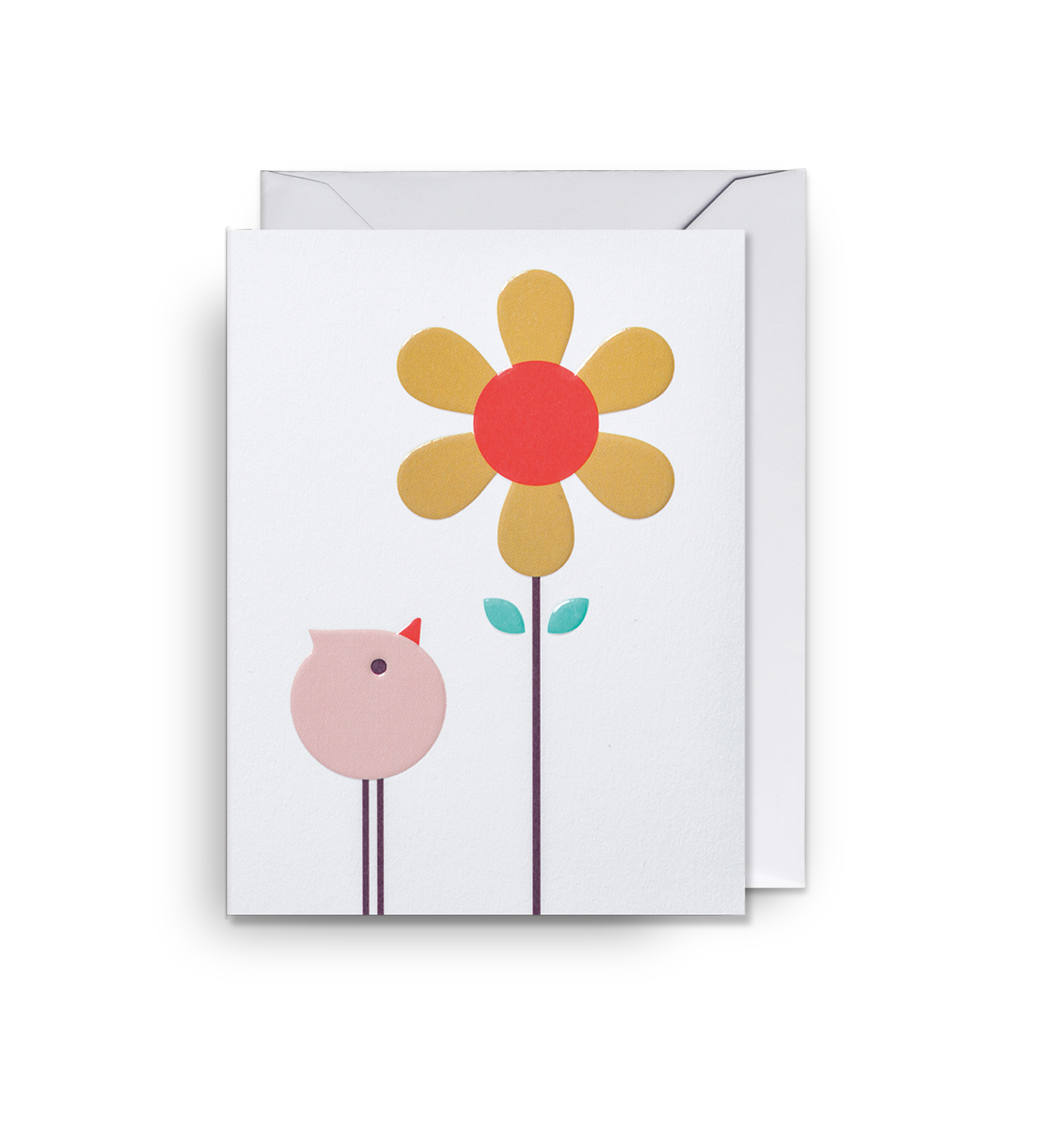 Bird Flower Mini Card
