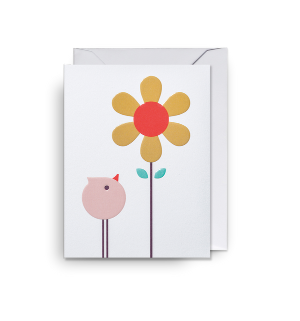 Bird Flower Mini Card