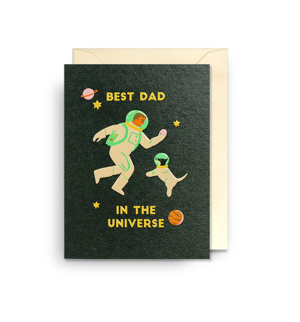 Best Dad in The Universe Mini Card