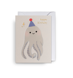 Happy Birthday Octopus Mini Card
