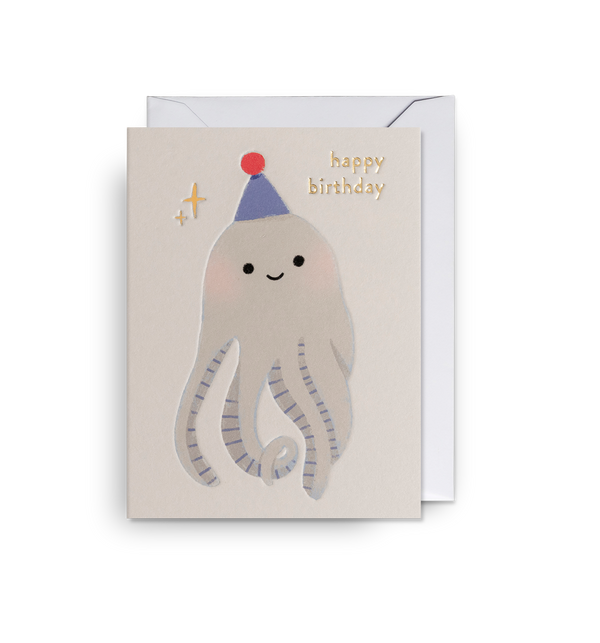 Happy Birthday Octopus Mini Card