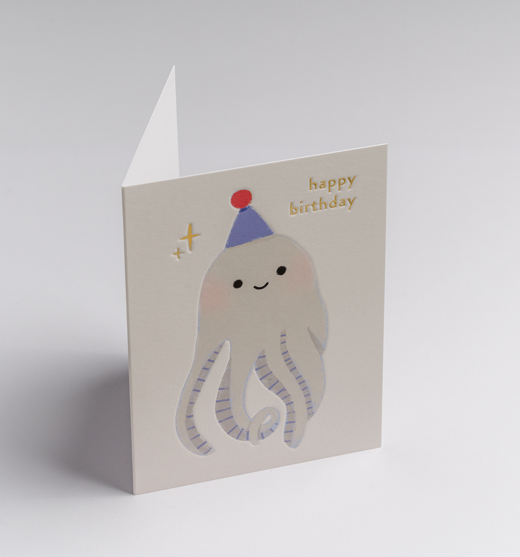Happy Birthday Octopus Mini Card