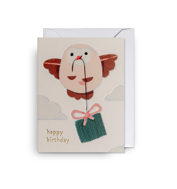 Happy Birthday Owl Mini Card
