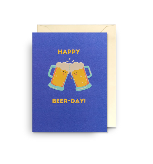 Pints Happy Beer-Day Mini Birthday Card
