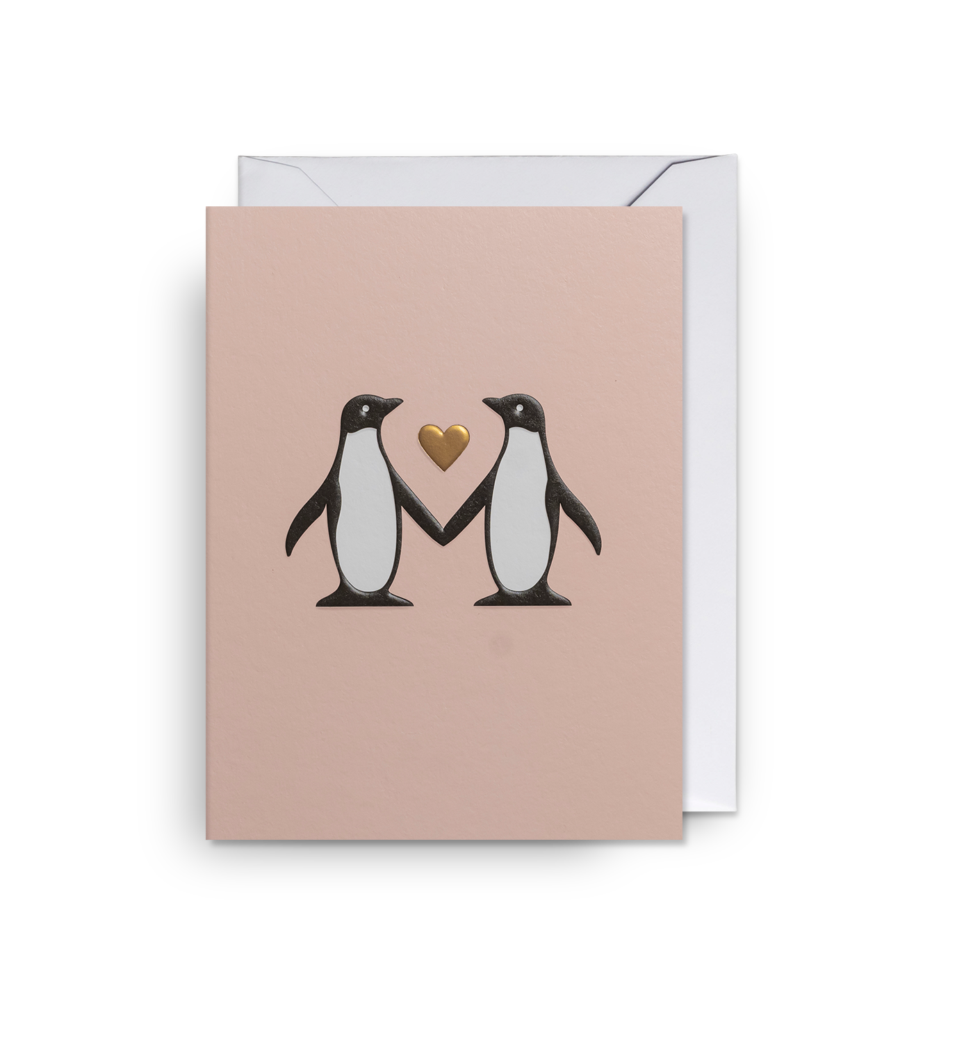 Love Heart Penguins Mini Card