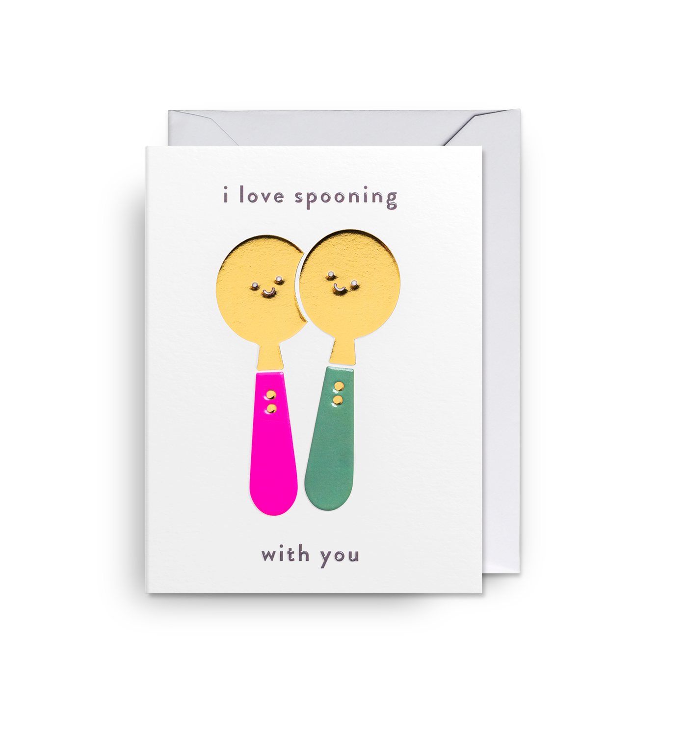 I Love Spooning with You Mini Card