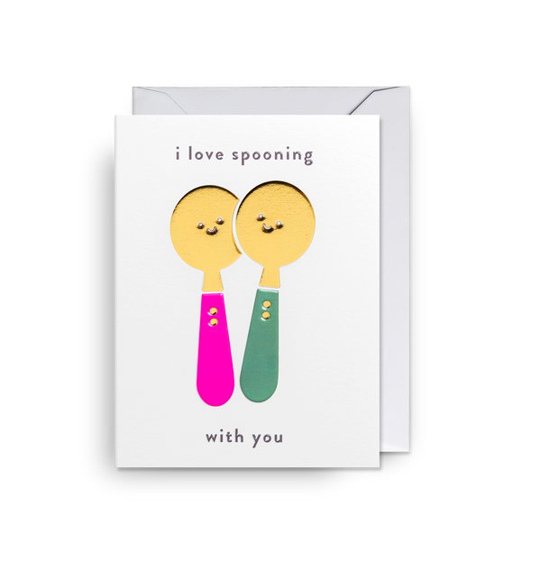 I Love Spooning with You Mini Card