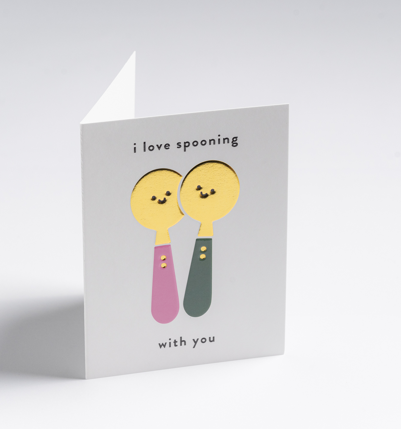 I Love Spooning with You Mini Card