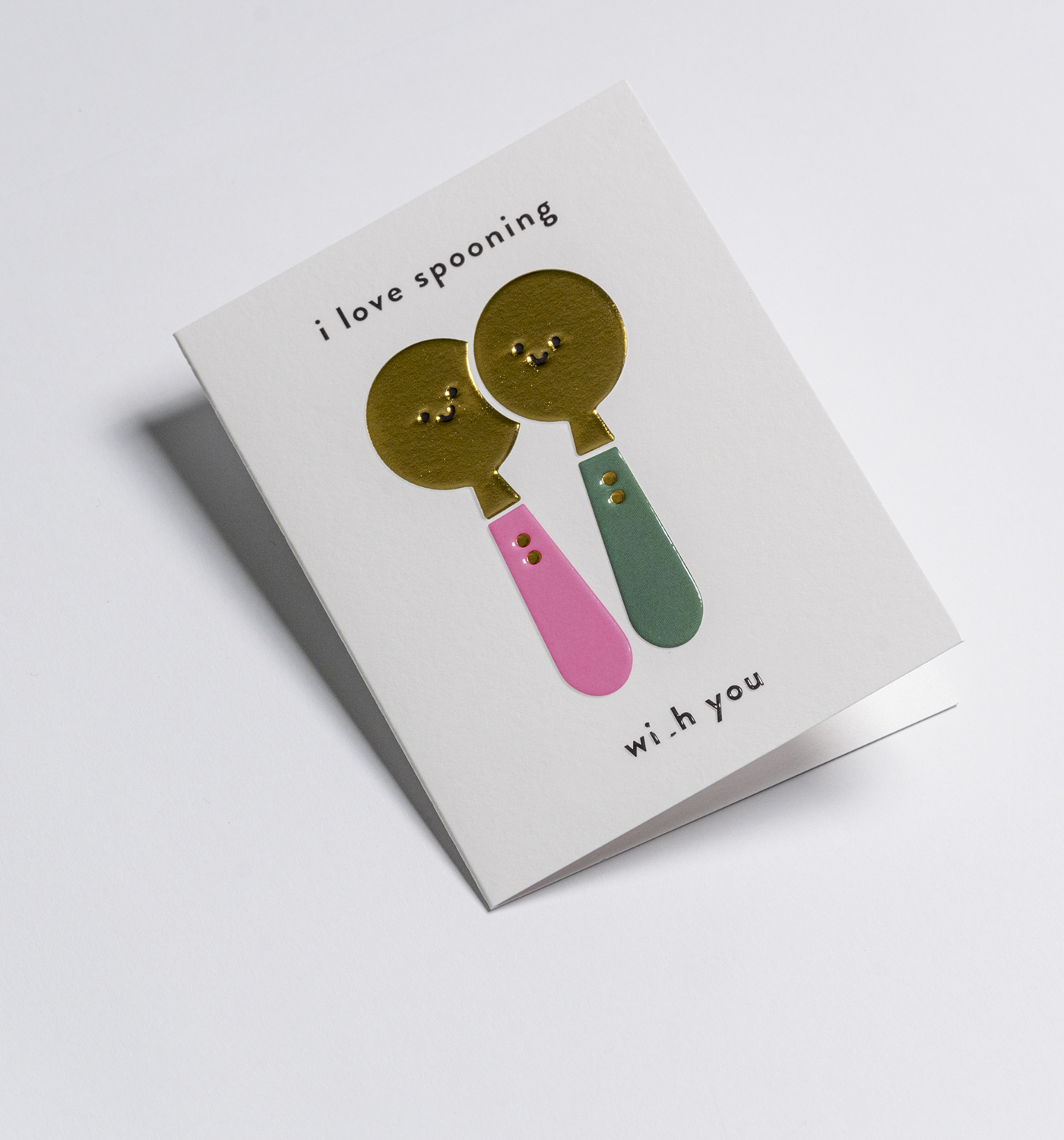 I Love Spooning with You Mini Card