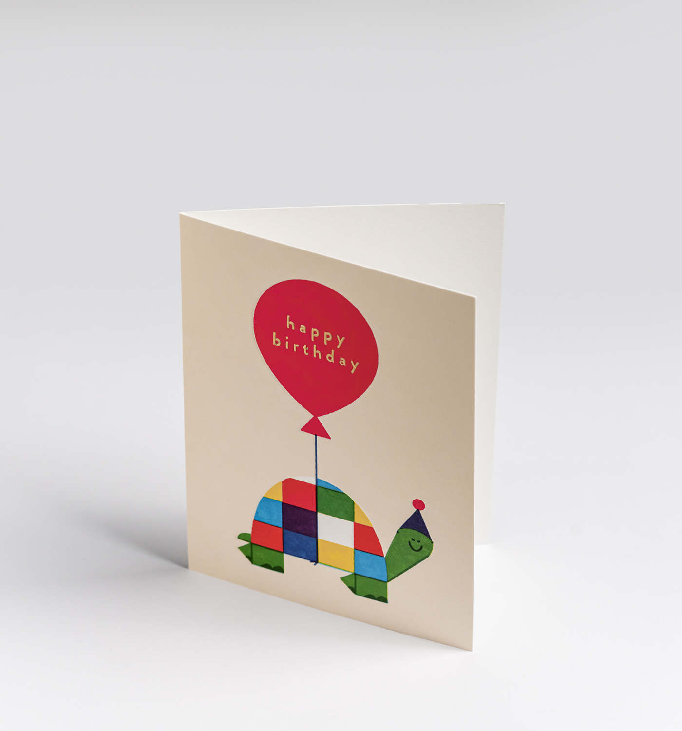 Tortoise Happy Birthday Balloon Mini Card