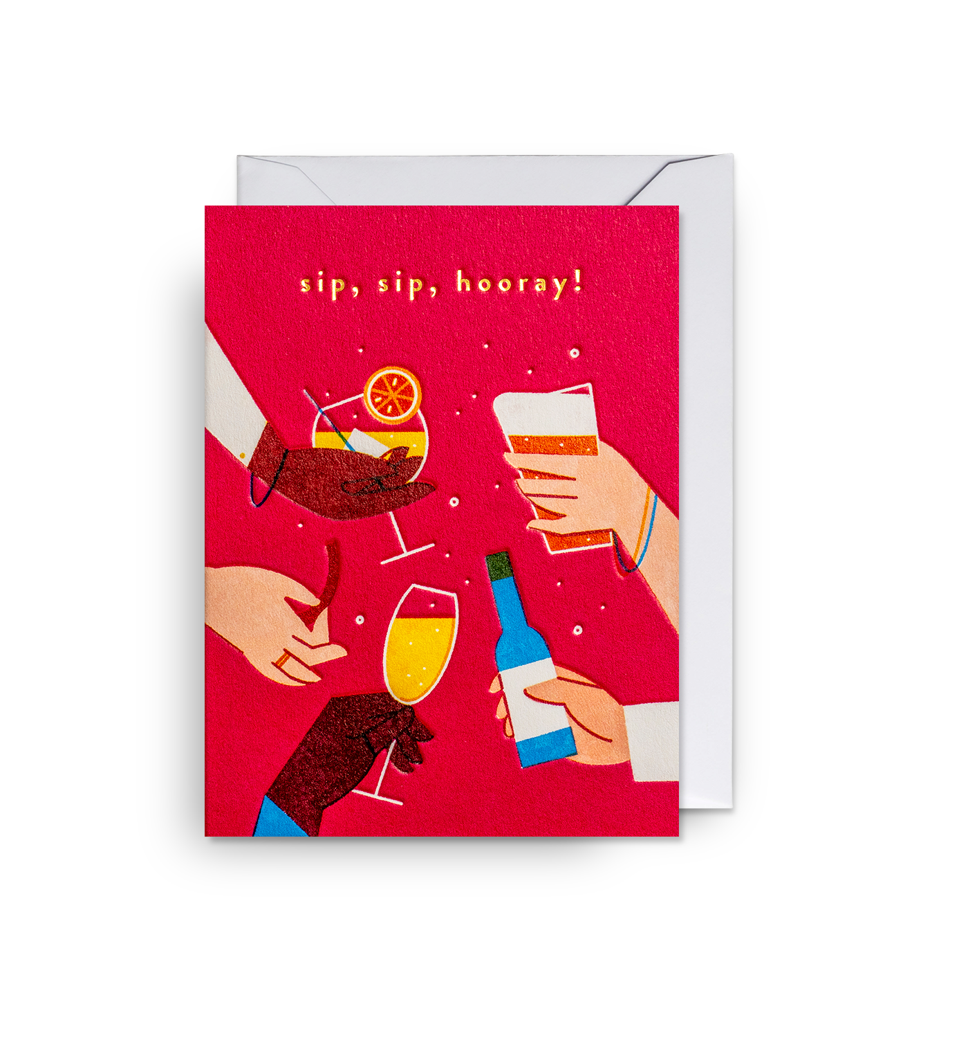 Sip, Sip, Hooray Mini Card