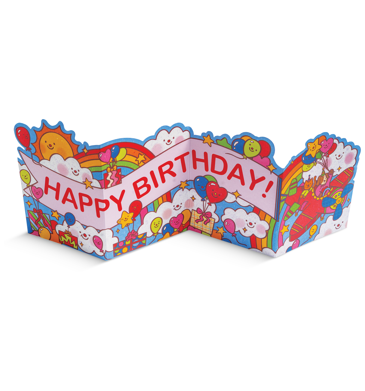 Birthday Plane Concertina Card
