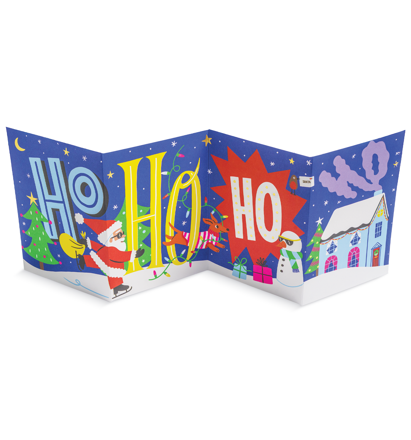 Ho Ho Ho Concertina Card