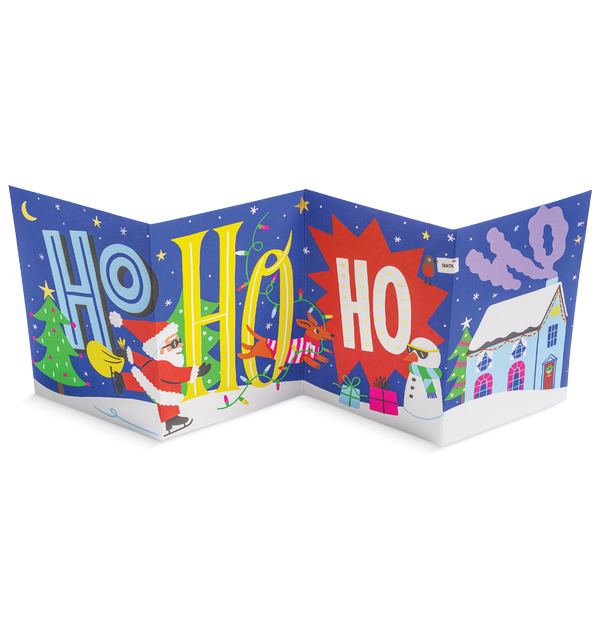 Ho Ho Ho Concertina Card