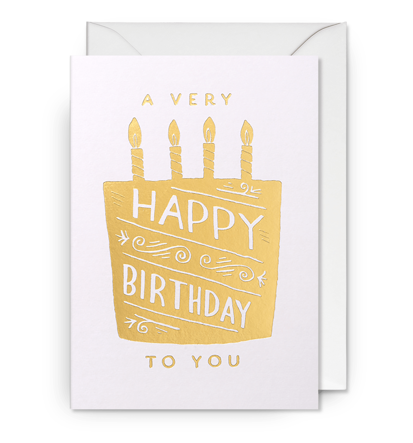 A Very Happy Birthday To You Foiled Cake - UniqueEntity Art