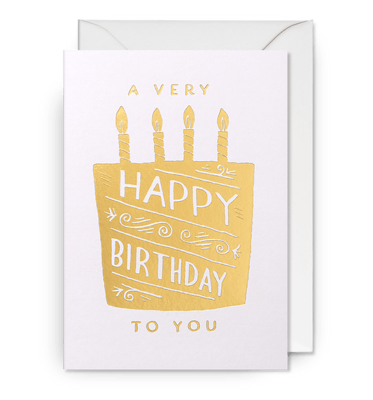 A Very Happy Birthday To You Foiled Cake - UniqueEntity Art
