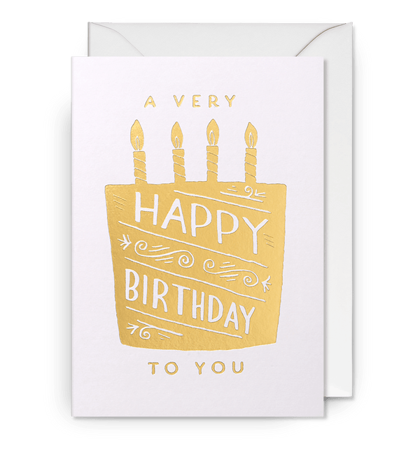A Very Happy Birthday To You Foiled Cake