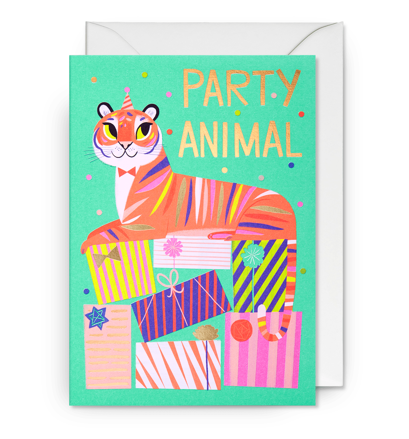 Allison Black - Tiger Part Animal Greeting Card - UniqueEntity Art