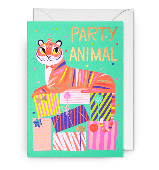 Allison Black - Tiger Part Animal Greeting Card - UniqueEntity Art