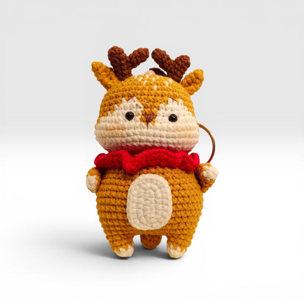 Amber Reindeer Amigurumi Keychain