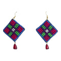 Baluchi Diamond Embroidered Earrings - UniqueEntity Art