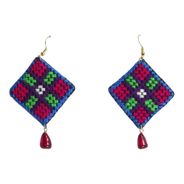 Baluchi Diamond Embroidered Earrings