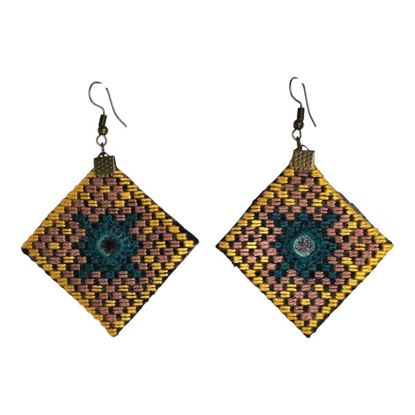 Baluchi Diamond Medallion Earrings