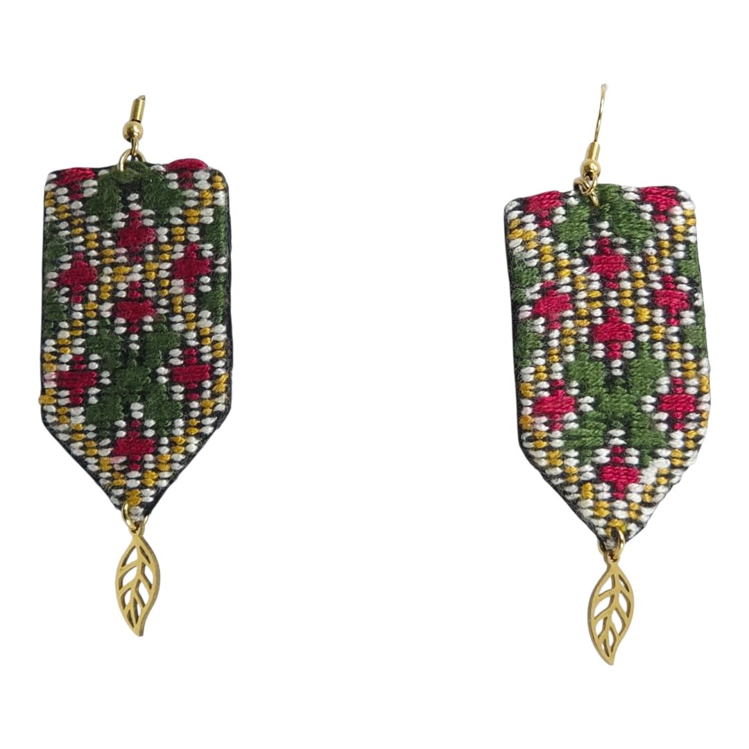 Baluchi Shield Kilim Earrings - UniqueEntity Art