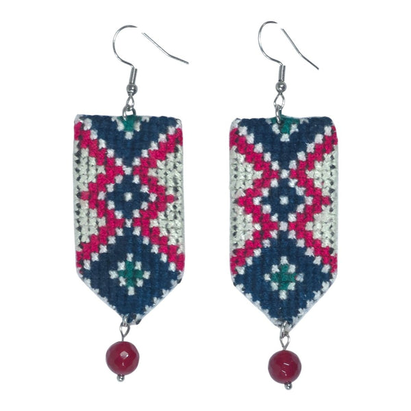 Baluchi Star Navy Earrings