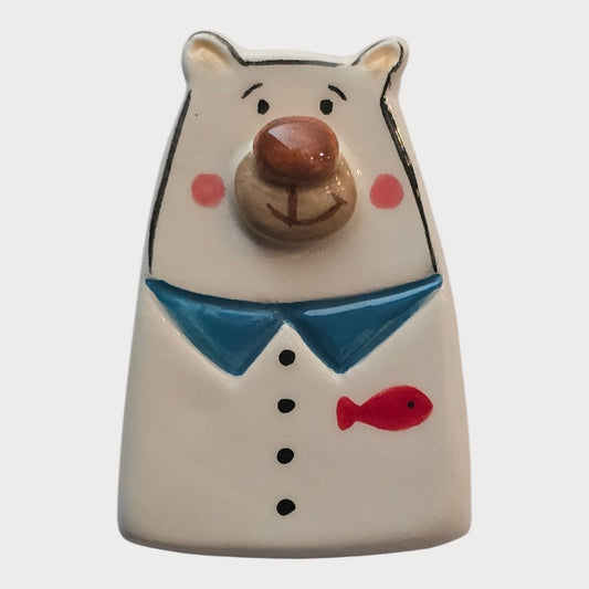 Bear Blue Collar Fish - UniqueEntity Art