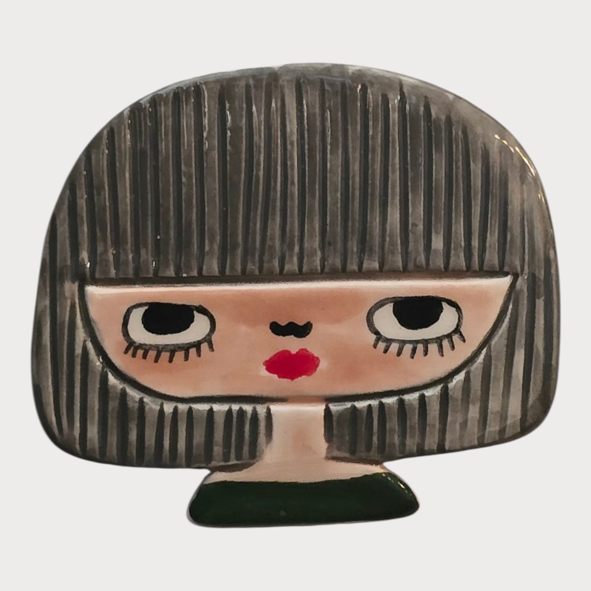 Black Bob Haircut Girl - UniqueEntity Art