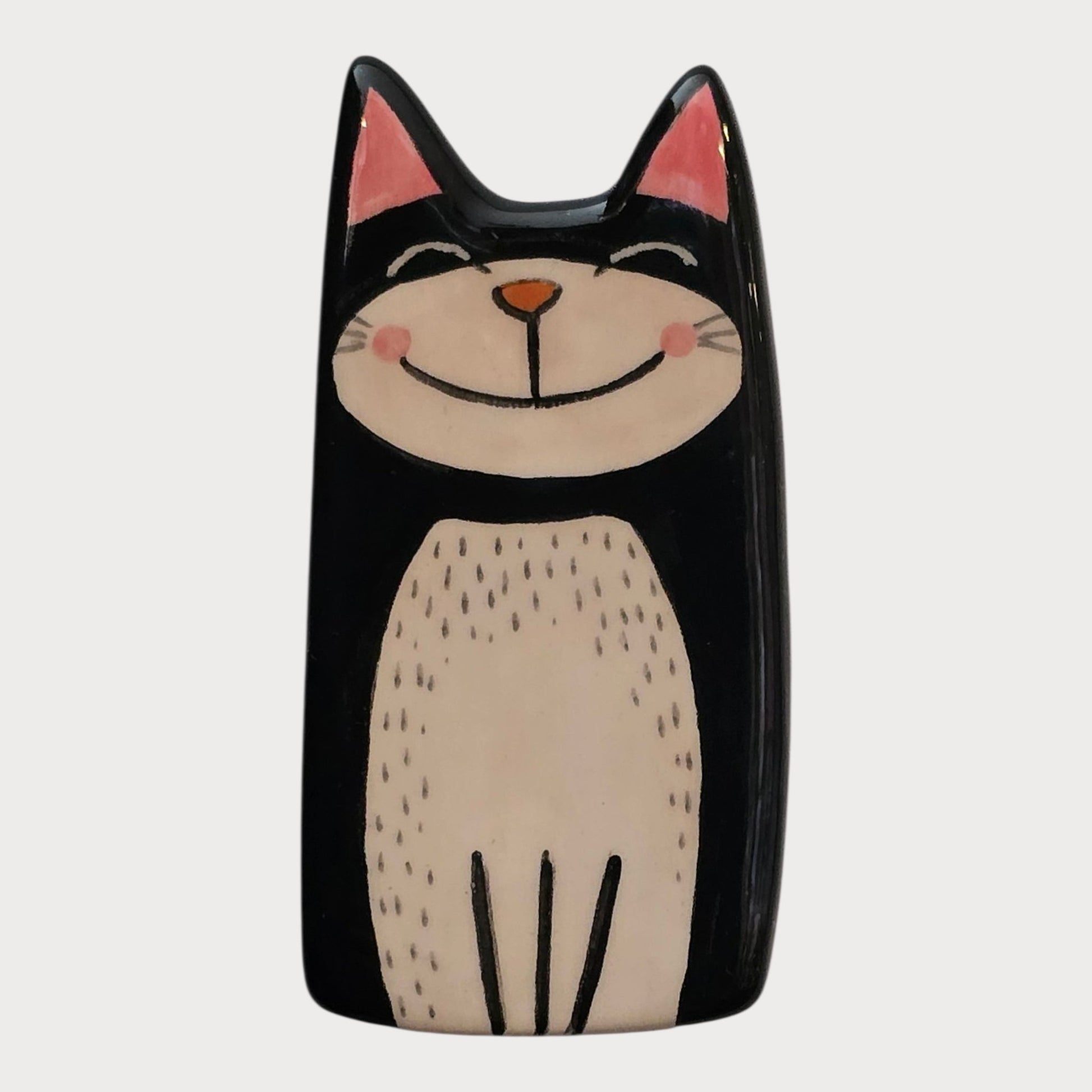 Black Cat Smiling Face - UniqueEntity Art