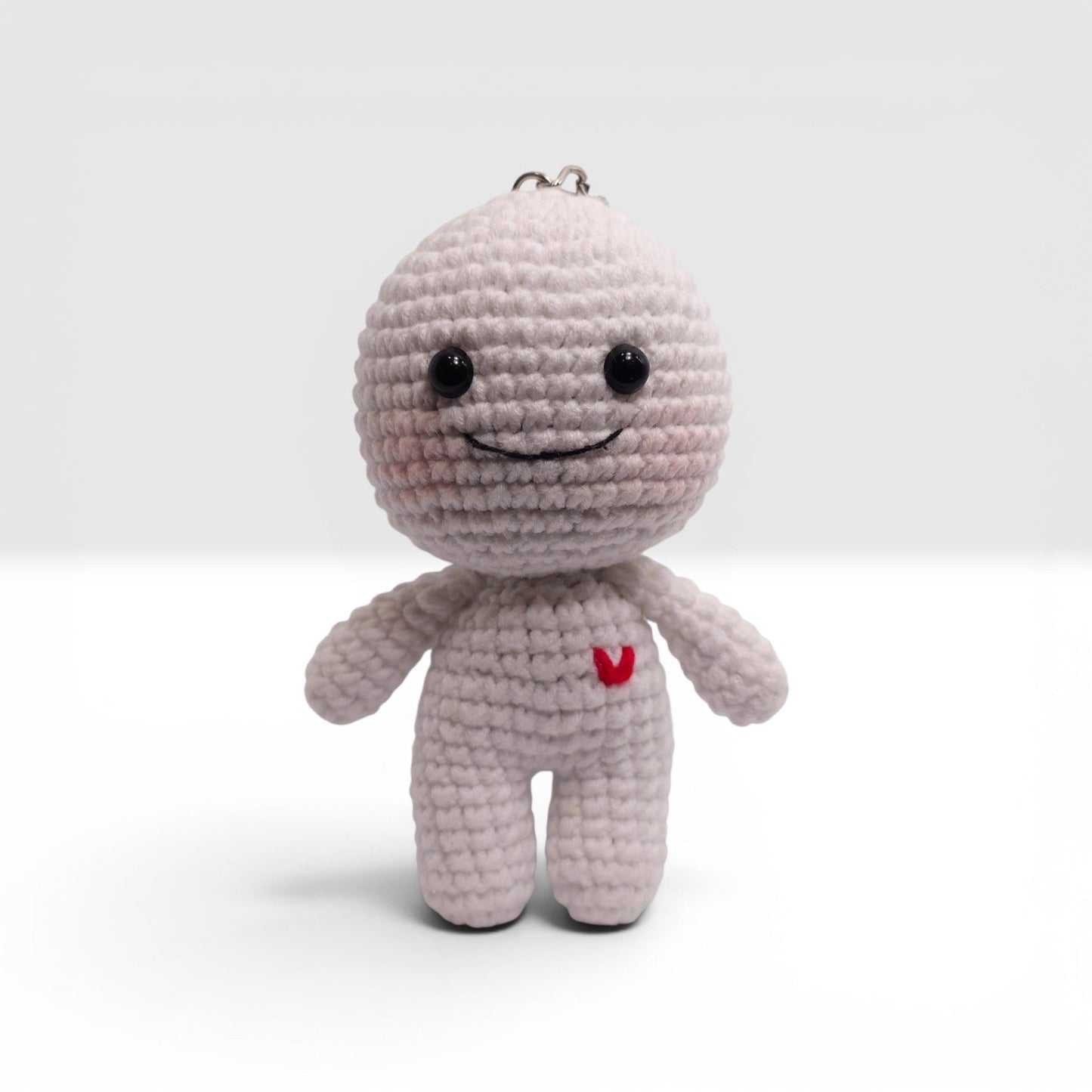Blush Little Heart Keychain - UniqueEntity Art