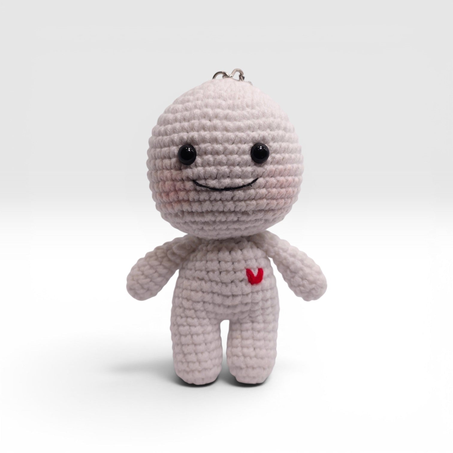 Blush Little Heart Keychain - UniqueEntity Art